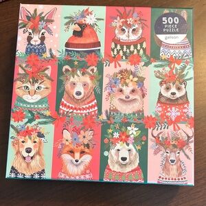 Galison Furry and Bright 500 piece Holiday Puzzle